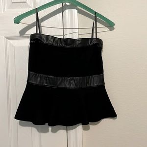 Super cute curve hugging black bebe top size Xs great condition